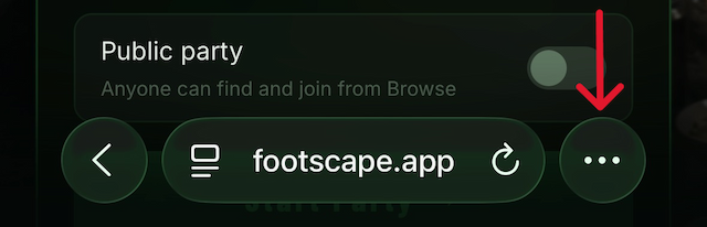 Step 1: Tap the three dots in Safari